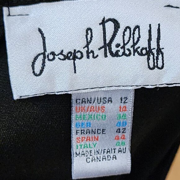 Joseph Ribkoff Black Stretch Knit Pleated Drape Button Up Tunic - Picture 5 of 5